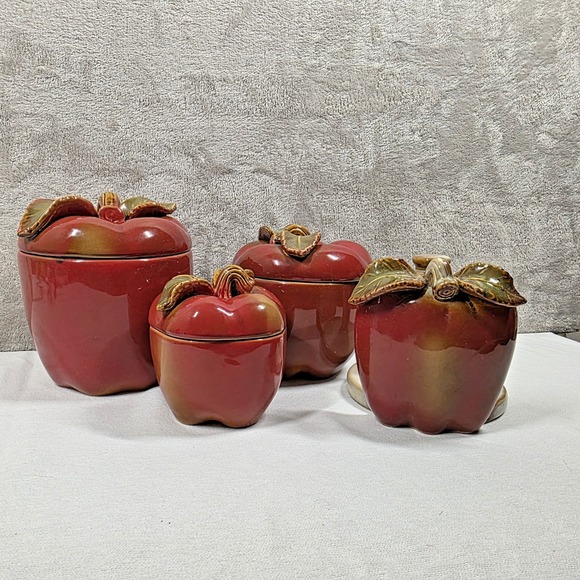 KitchenAid Other - Ceramic Apple Kitchen Set Paper Towel Holder Lot of 4